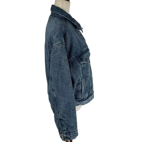 Levi Strauss Co Denim Trucker Jacket Blue Classic Fit Button Front‎ Size M - Picture 5 of 13
